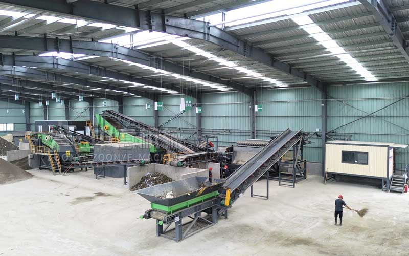 Building decoration garbage disposal production line